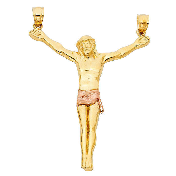 14K Two-tone Gold Jesus Christ Body (40 X 45mm)