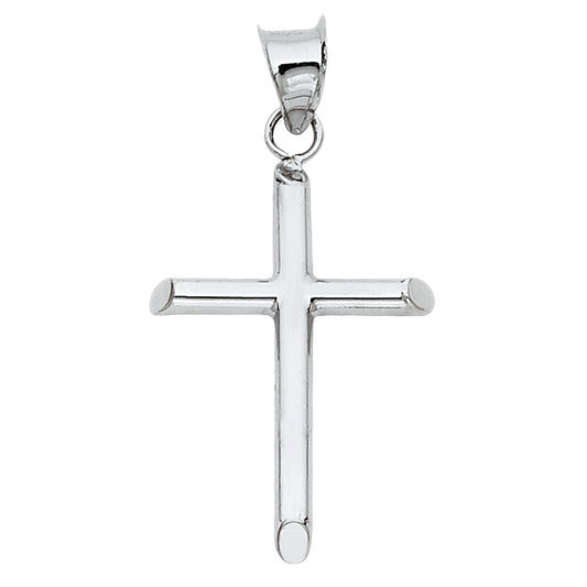14k Yellow Gold Small/Mini Religious Cross Charm Pendant  (26mm x 17mm)