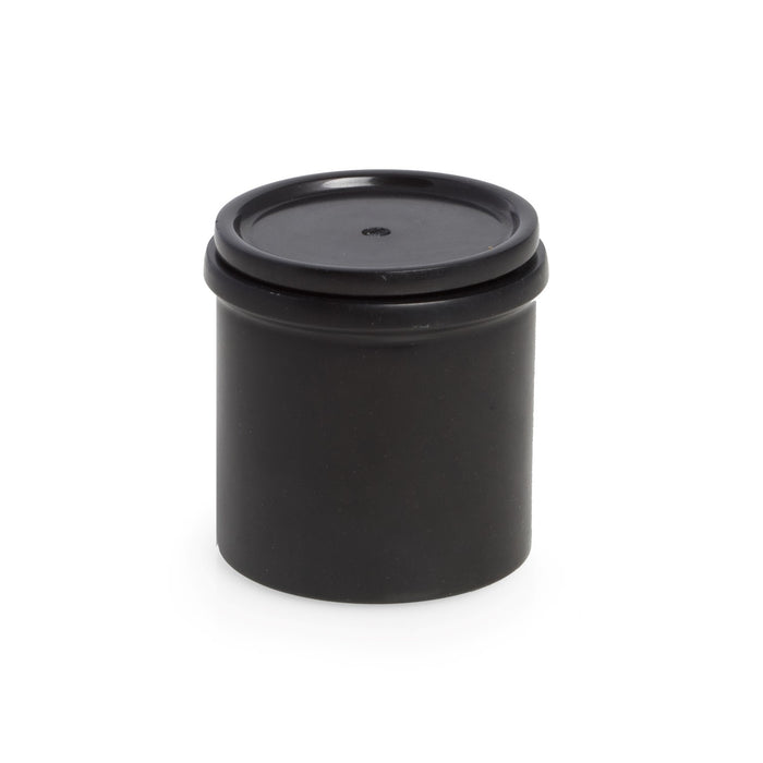 Occasion Gallery BLACK Color Hand Crafted Black Marble Two Piece Tobacco and Weed Cannabis Cannister. Lid Includes aerating hole and Rubber Gasket for Secure Closure.  2.25 L x  W x 2.5 H in.