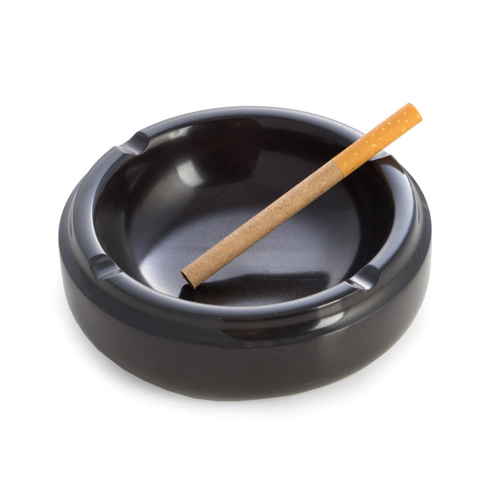 Occasion Gallery BLACK Color Hand Crafted Black Marble Ashtray.  5 L x  W x 1.5 H in.