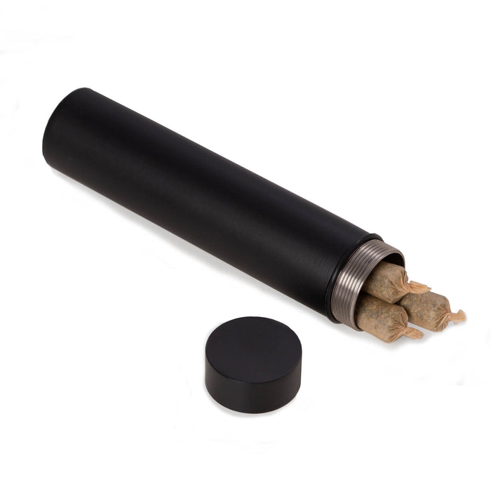 Occasion Gallery Black  Color Stainless Steel Doobie Tube quattro in black 1 L x  W x 4.5 H in.