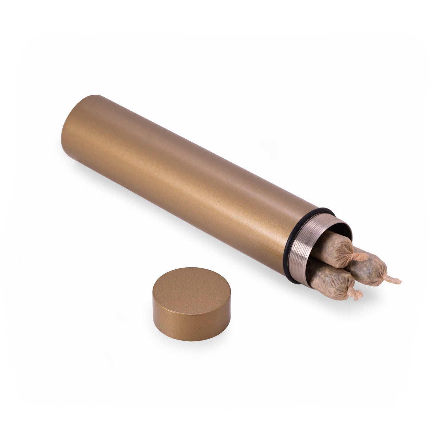 Occasion Gallery Gold  Color Stainless Steel Doobie Tube quattro in gold 1 L x  W x 4.5 H in.