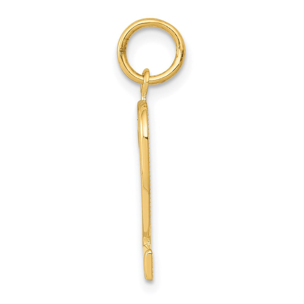 Million Charms 14K Yellow Gold Themed Casted Medium Polished Number 2 Charm