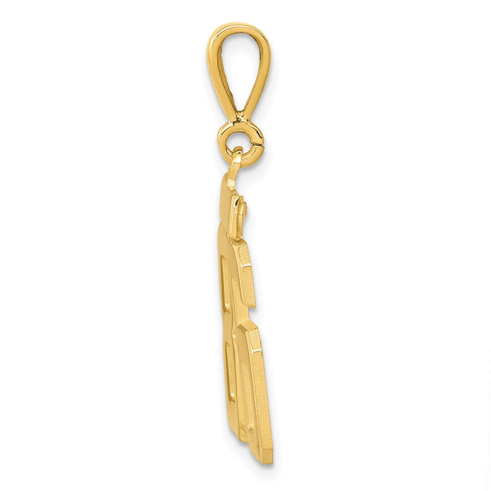 Million Charms 14K Yellow Gold Themed Medium Polished Number 86 Charm