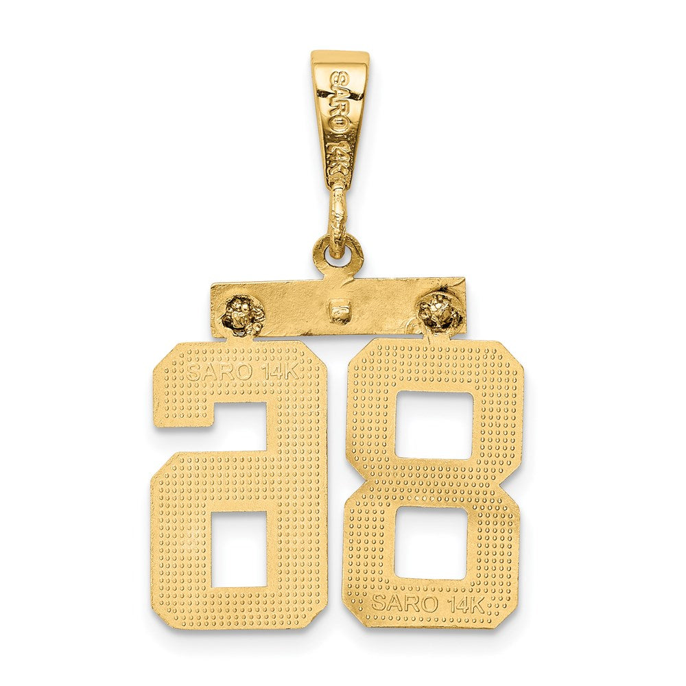 Million Charms 14K Yellow Gold Themed Medium Polished Number 86 Charm