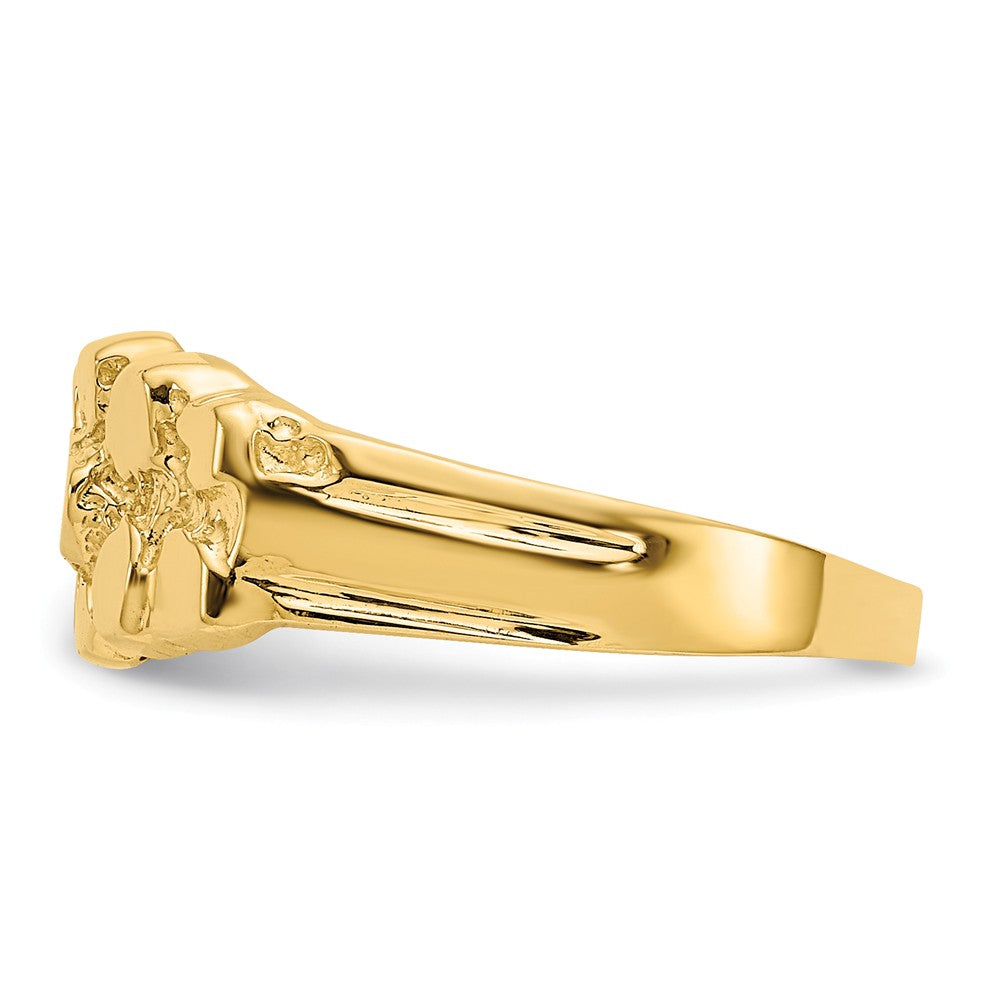14k Yellow Gold Nugget Ring, Size: 6
