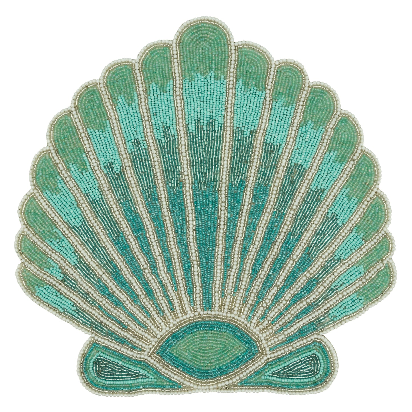 Occasion Gallery Nautical Sealife Themed Aqua Blue Beaded Runners and Placemats