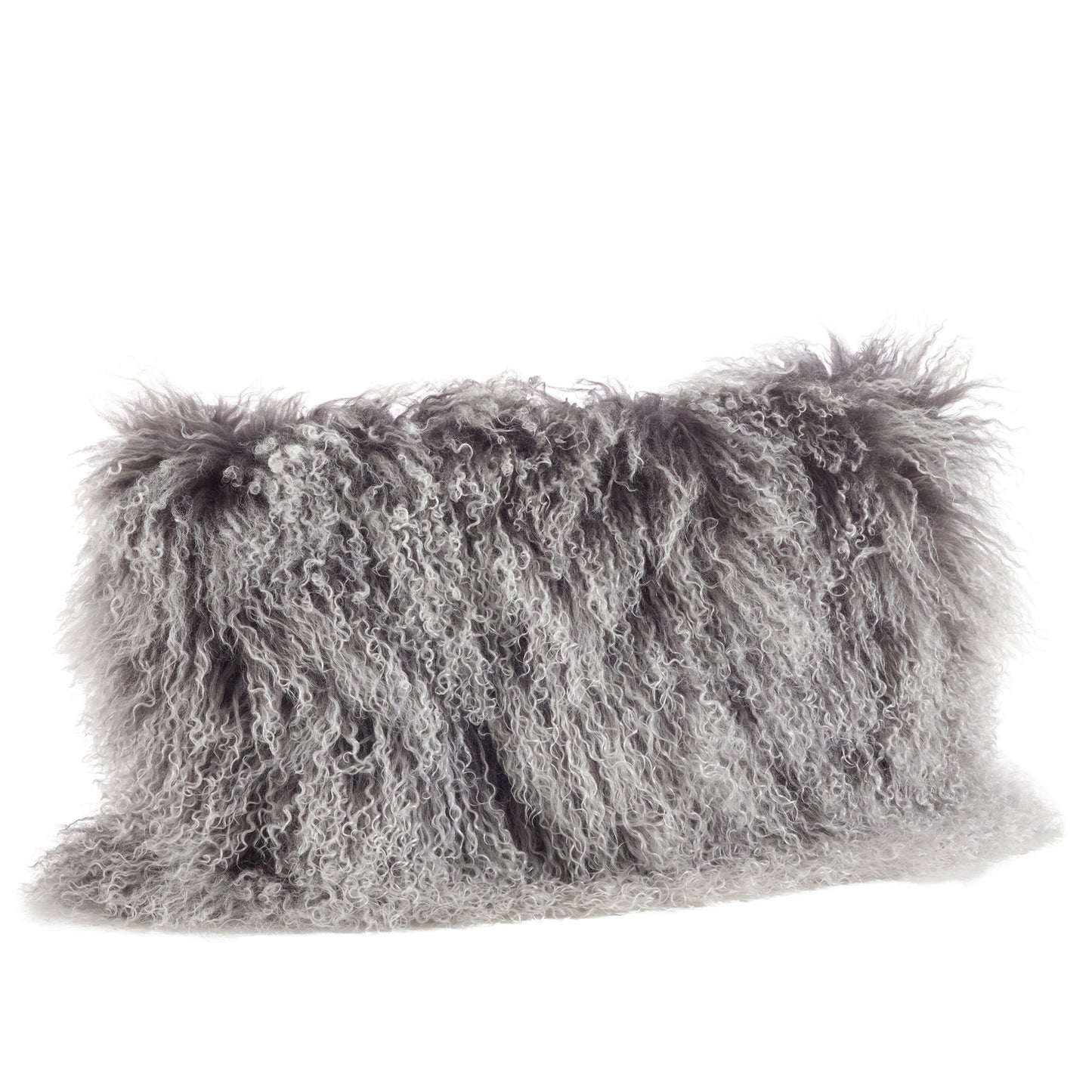 Genuine Mongolian Fur Pillows, Poly Filled, 12x20 inches