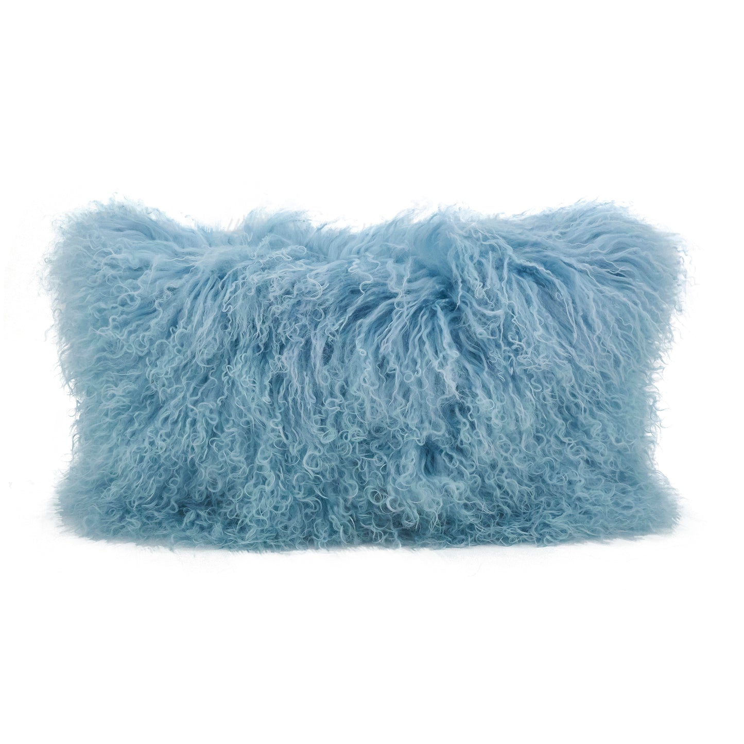 Genuine Mongolian Fur Pillows, Poly Filled, 12x20 inches