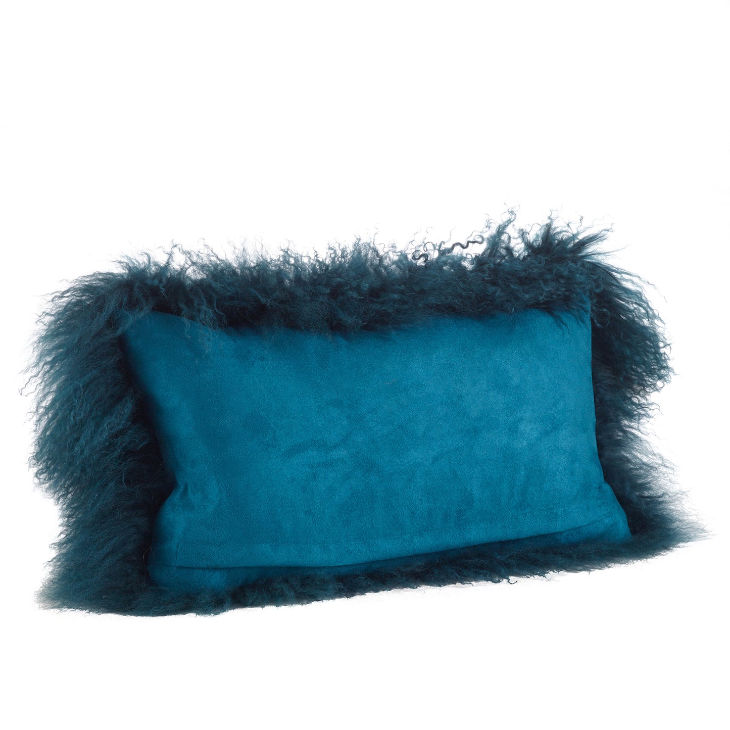 Genuine Mongolian Fur Pillows, Poly Filled, 12x20 inches