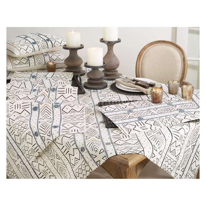 White African Mud Cloth Inspired Table Linens, 100% cotton