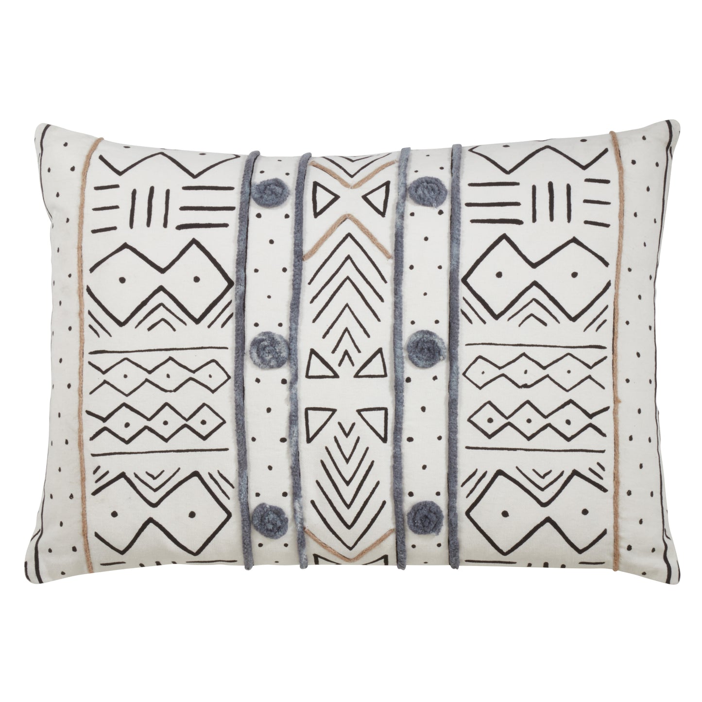 White African Mud Cloth Inspired Pillows, 100% cotton