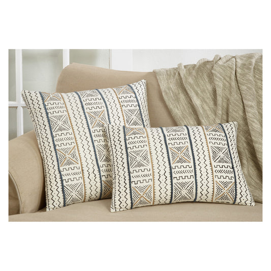 White African Mud Cloth Inspired Pillows, 100% cotton