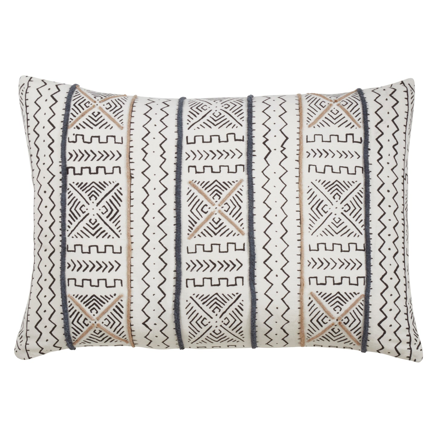 White African Mud Cloth Inspired Pillows, 100% cotton