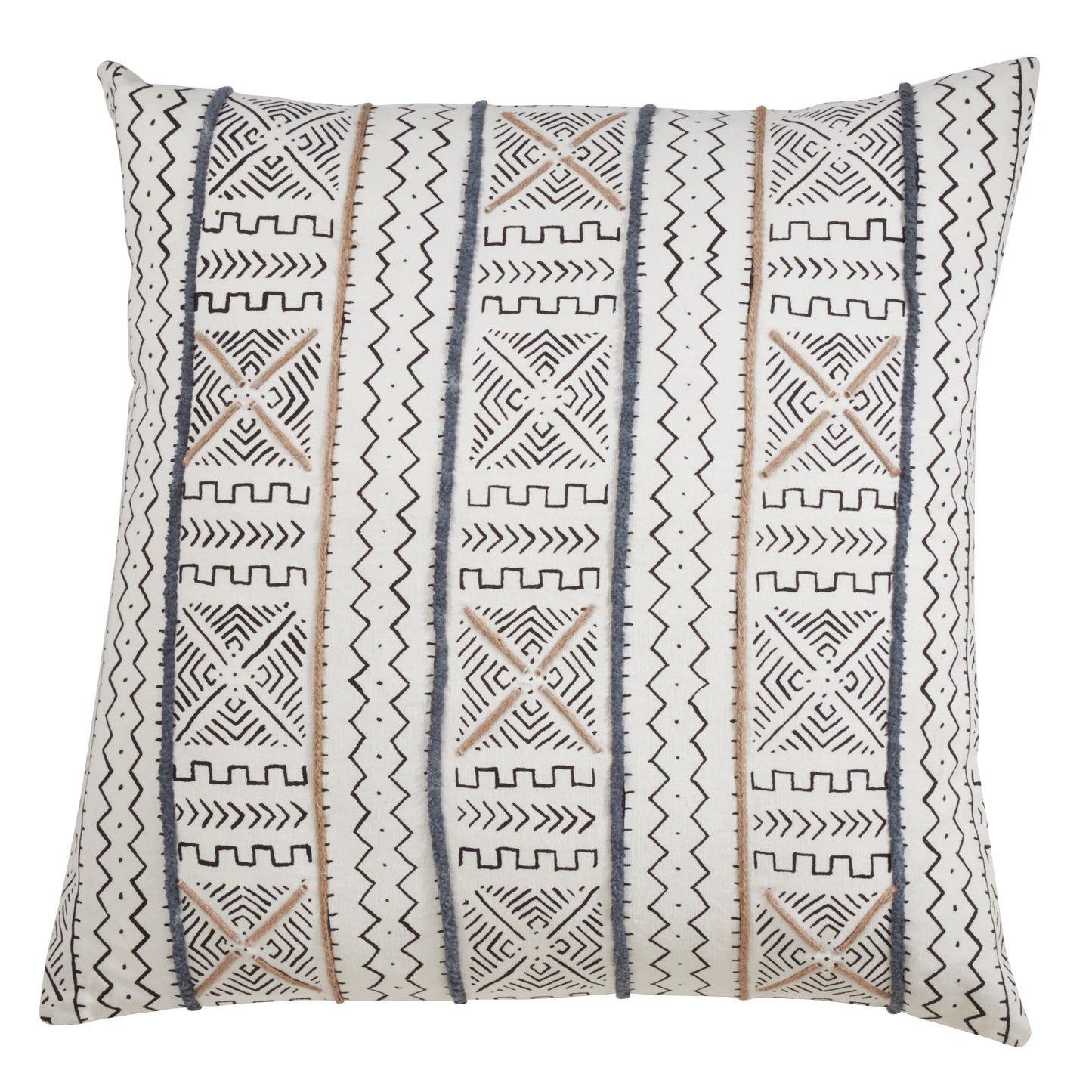 White African Mud Cloth Inspired Pillows, 100% cotton