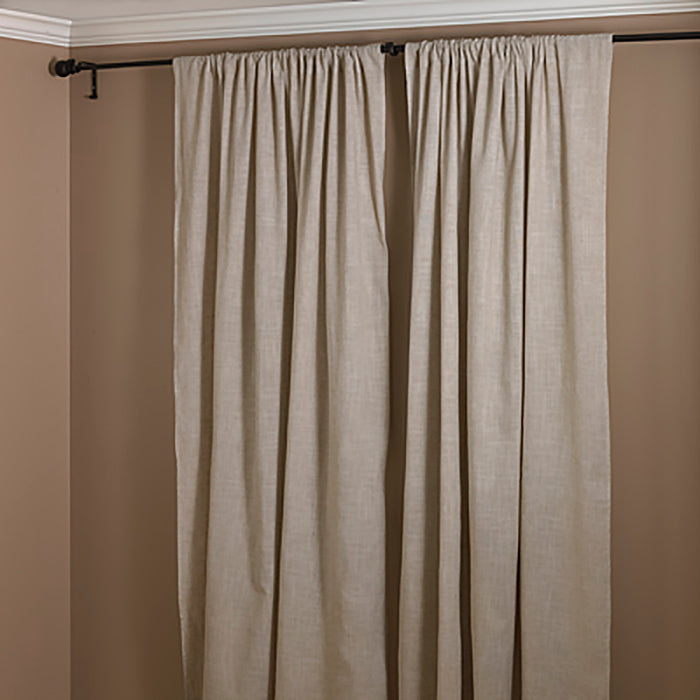 Natural Beige, Classic Tuscany Design Curtain Panel / Drapes, 3 Inch Rod Pocket (1 Piece) - Choose Size & Number of Panels