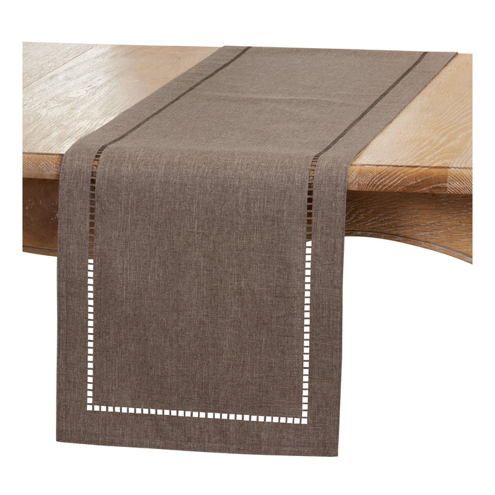 Laser-Cut Hemstitch Table Runners, Available in Various Colors and Sizes