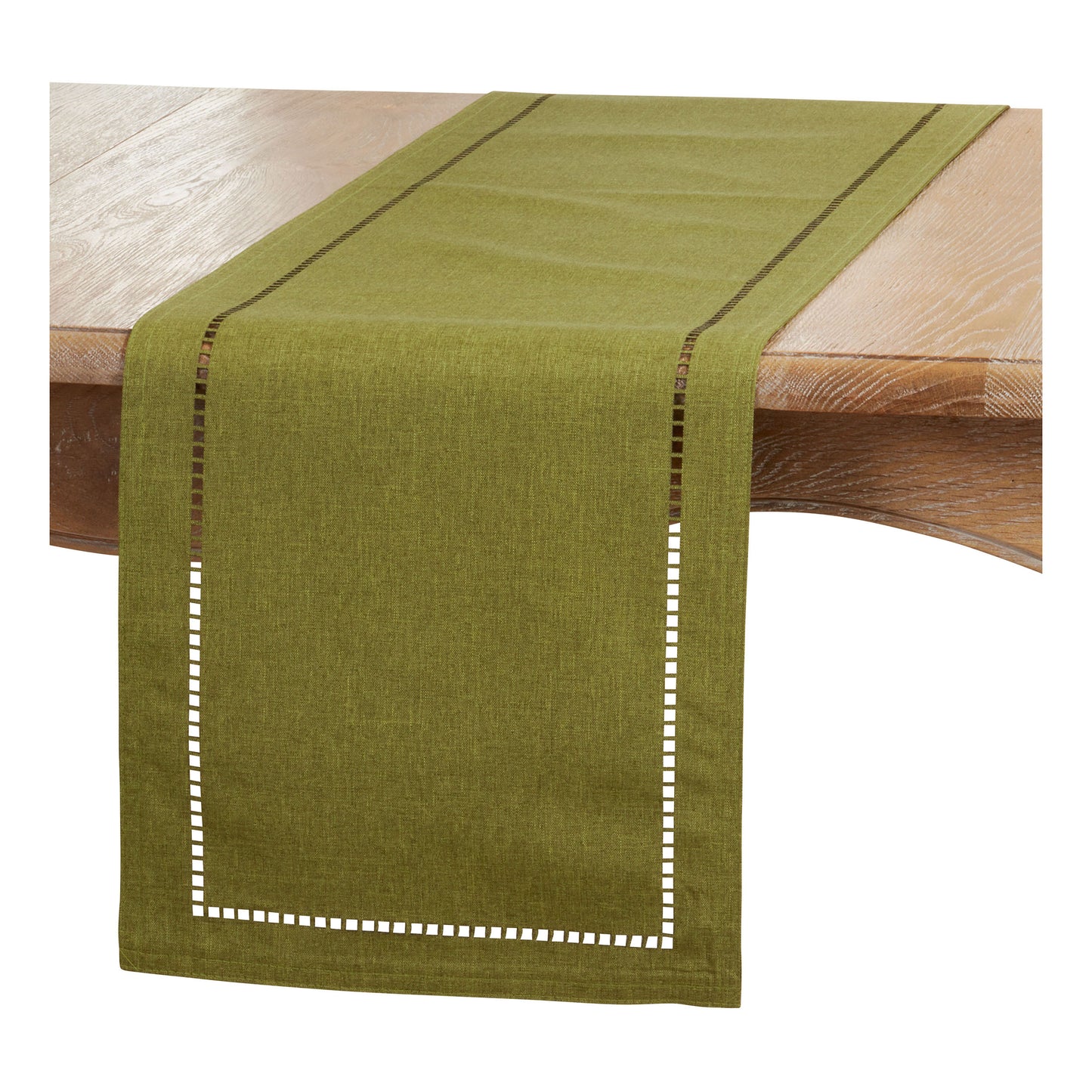 Laser-Cut Hemstitch Table Runners, Available in Various Colors and Sizes