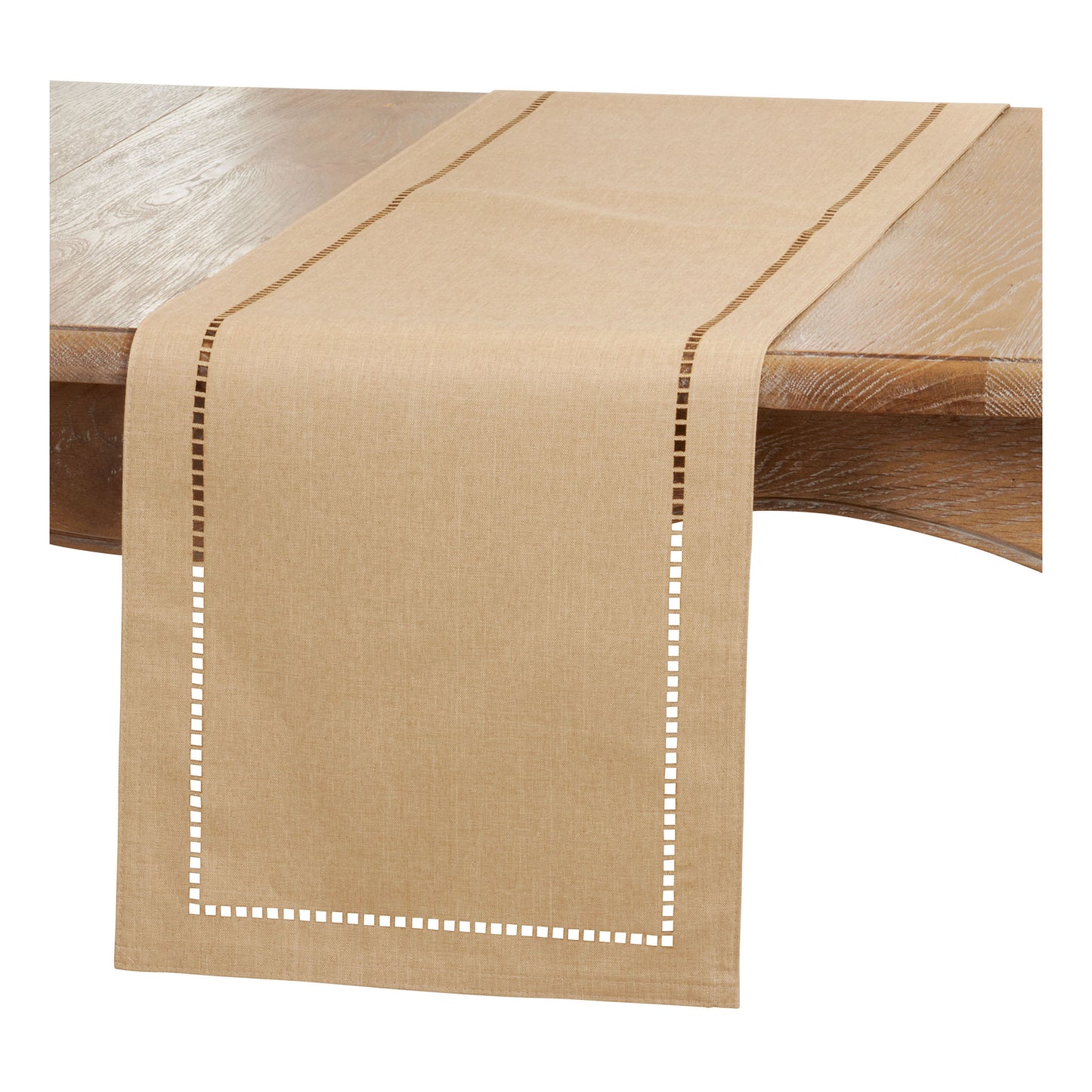 Laser-Cut Hemstitch Table Runners, Available in Various Colors and Sizes