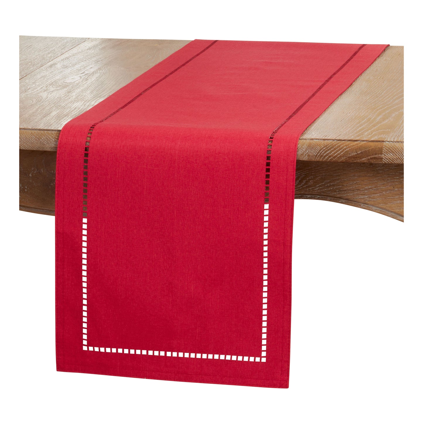 Laser-Cut Hemstitch Table Runners, Available in Various Colors and Sizes