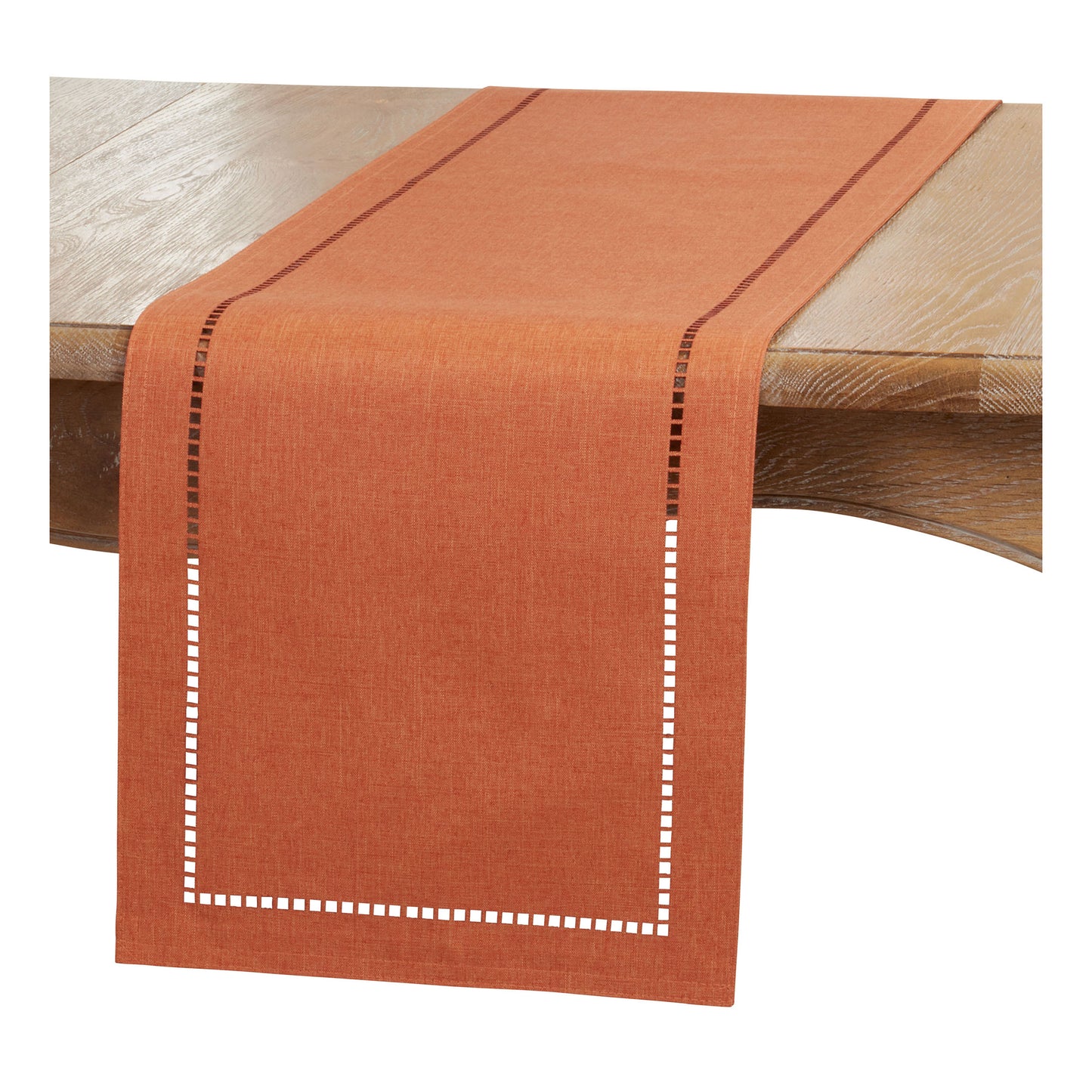 Laser-Cut Hemstitch Table Runners, Available in Various Colors and Sizes