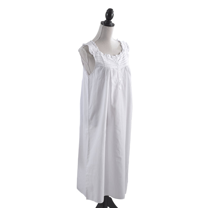 White 100% Cotton Nightgown Nightdress