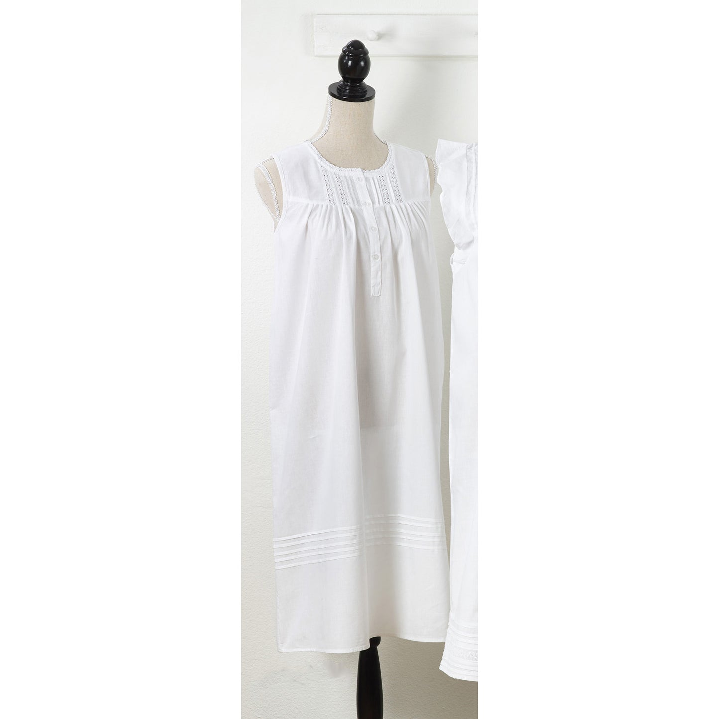 White 100% Cotton Embroidered Nightgown Nightdress
