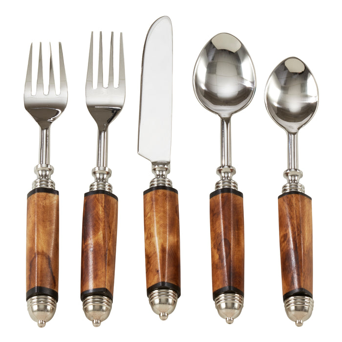 Occasion Gallery Brown Antique Bone Flatware and cheese cutlery set Stainless Steel 14/1, Brass, Iron, camel bone