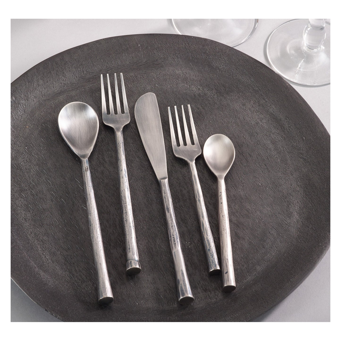Occasion Gallery Silver Stainless Steel Flatware and Cheese Sets, Stainless Steel