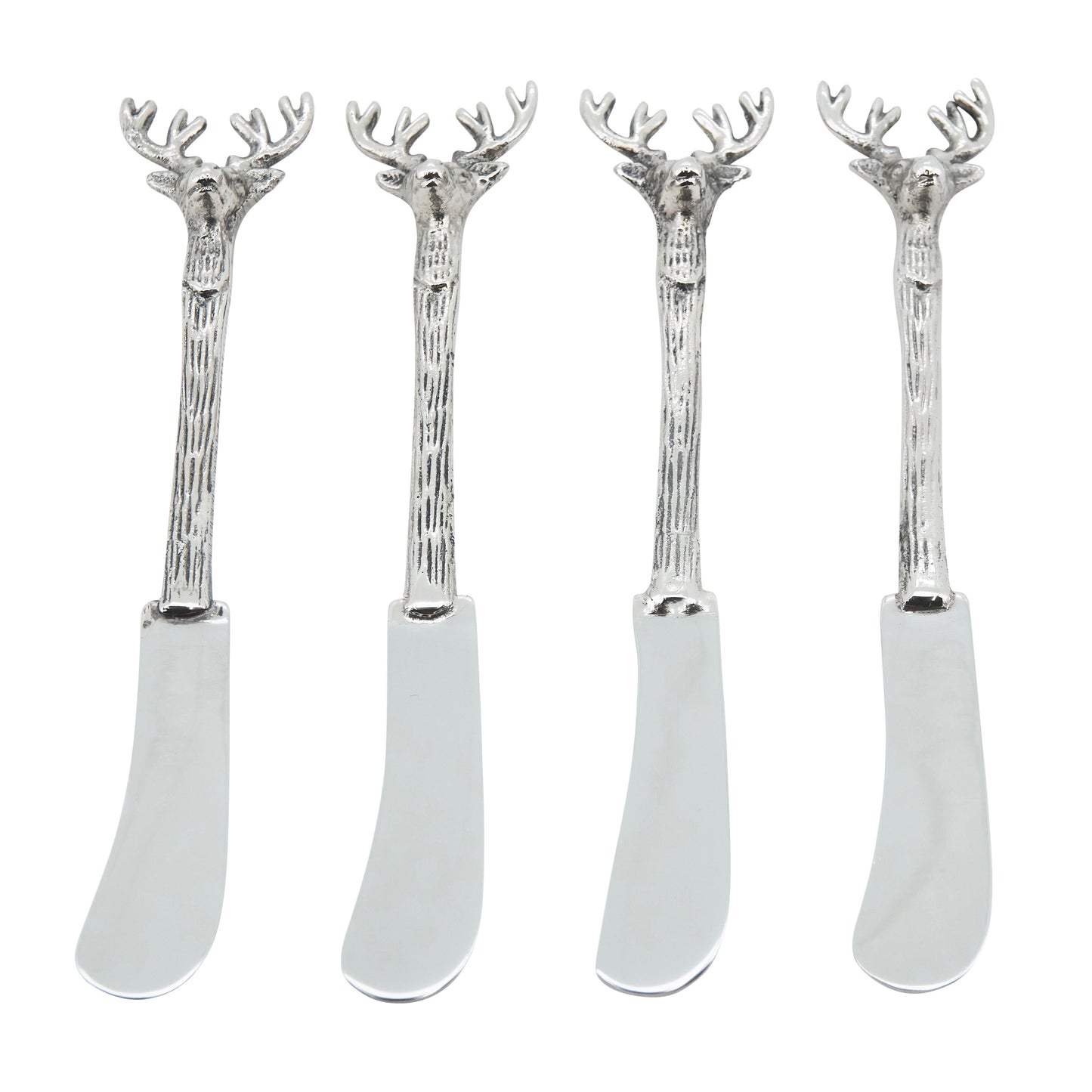 Occasion Gallery Silver Reindeer Cocktail Knives, Spoons, Forks, Cheese Cutlery, Salad Servers and Flatware Sets, Made of Brass, Steel