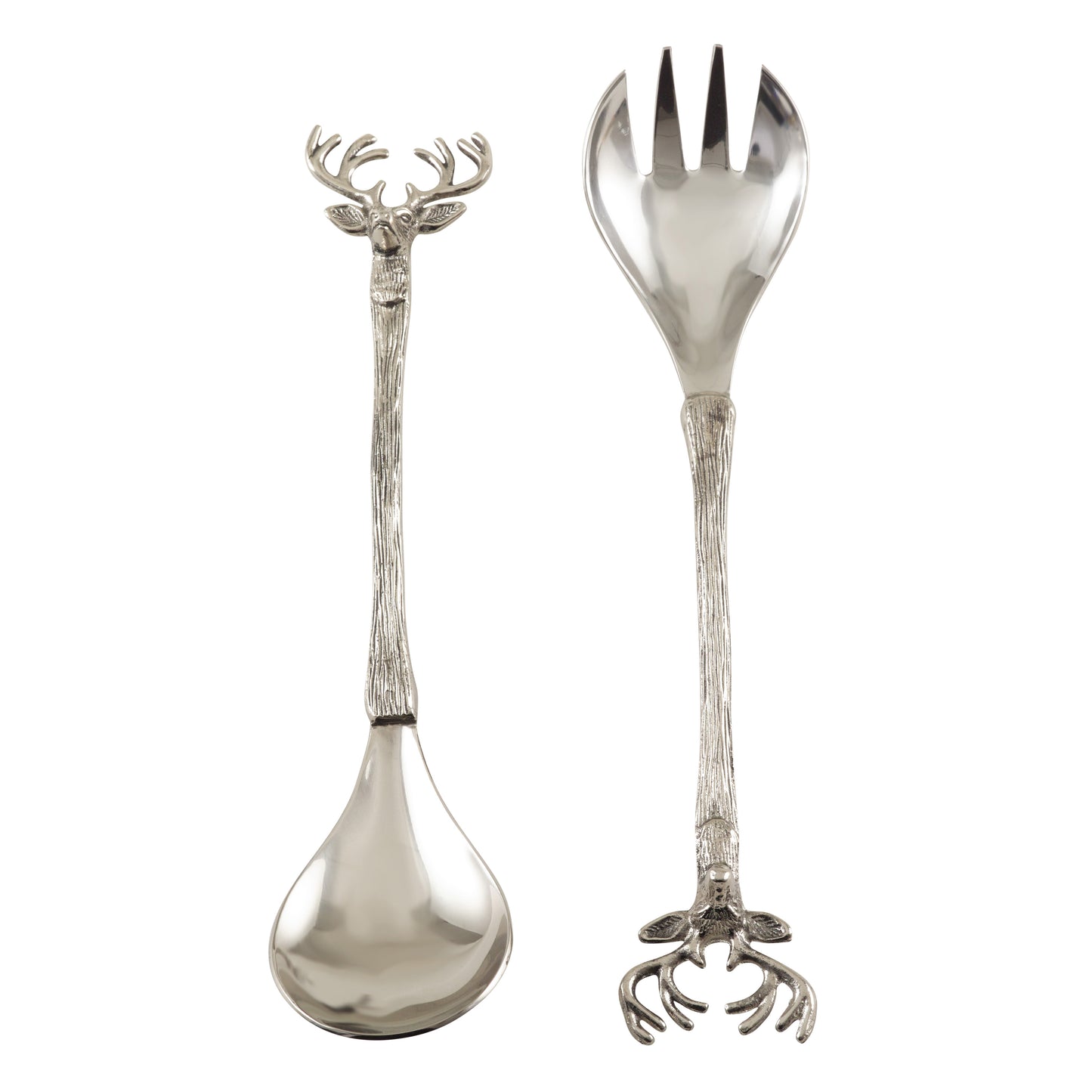 Occasion Gallery Silver Reindeer Cocktail Knives, Spoons, Forks, Cheese Cutlery, Salad Servers and Flatware Sets, Made of Brass, Steel