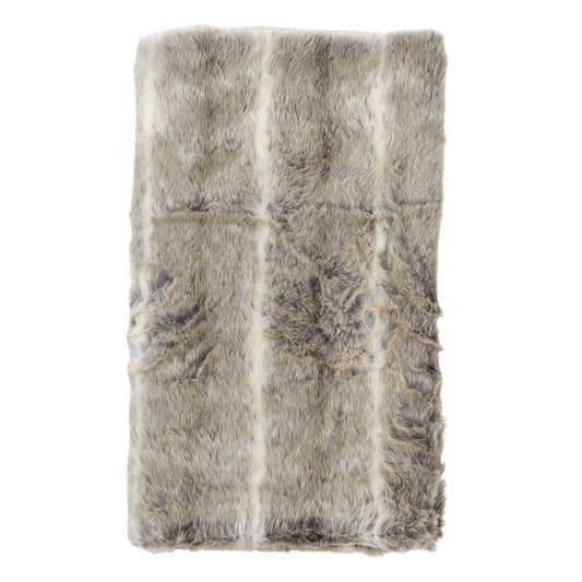 Occasion Gallery Grey Faux Fur Decorative Cozy Throw Blanket,  50" X 60" 100% Acrylic (1 piece)