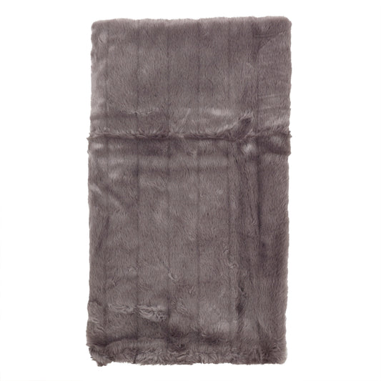 Occasion Gallery Graphite Faux Fur Decorative Cozy Throw Blanket,  50" X 60" 100% Acrylic (1 piece)