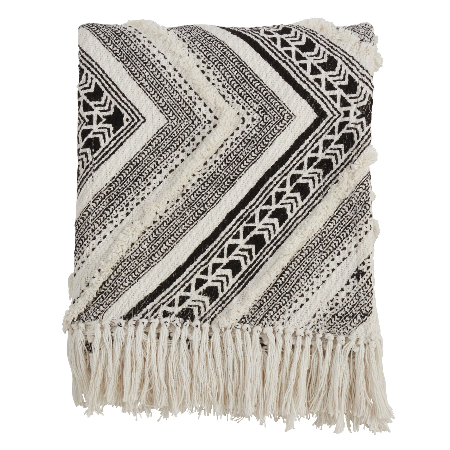 Occasion Gallery Black Embellished Diamond Decorative Cozy Throw Blanket,  50" X 60" 100% Cotton (1 piece)