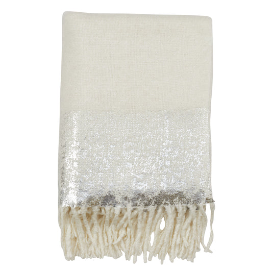 Occasion Gallery Silver Foil Print Faux Mohair Decorative Cozy Throw Blanket,  50" X 60" 100% Acrylic (1 piece)