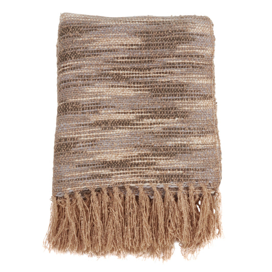 Occasion Gallery Natural Chindi Decorative Cozy Throw Blanket,  50" X 60" 100% Acrylic (1 piece)