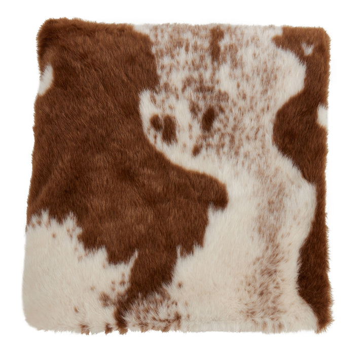 Occasion Gallery Brown Faux Fur Cow Hide Decorative Cozy Throw Blanket,  50" X 60" 100% Polyester (1 piece)