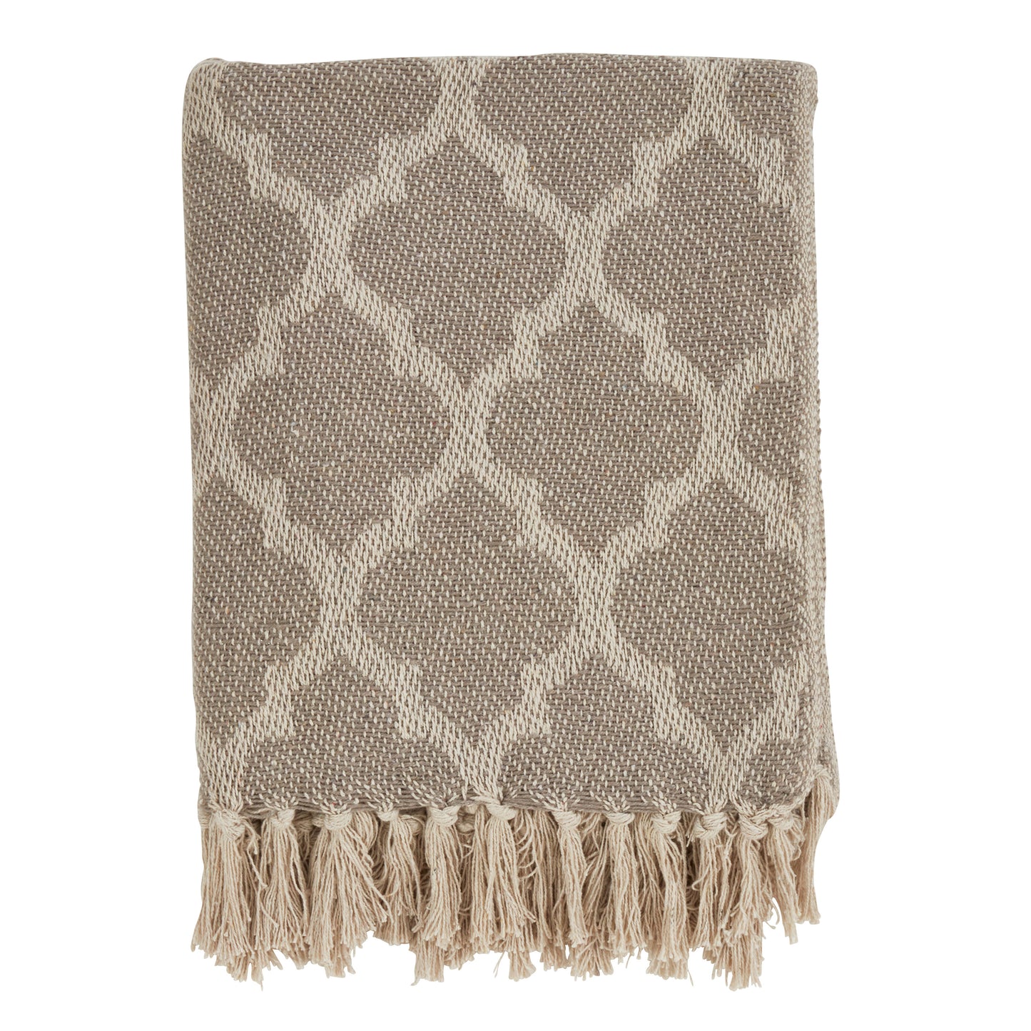 Occasion Gallery Grey Moroccan Tile Decorative Cozy Throw Blanket,  50" X 60" 100% Cotton (1 piece)