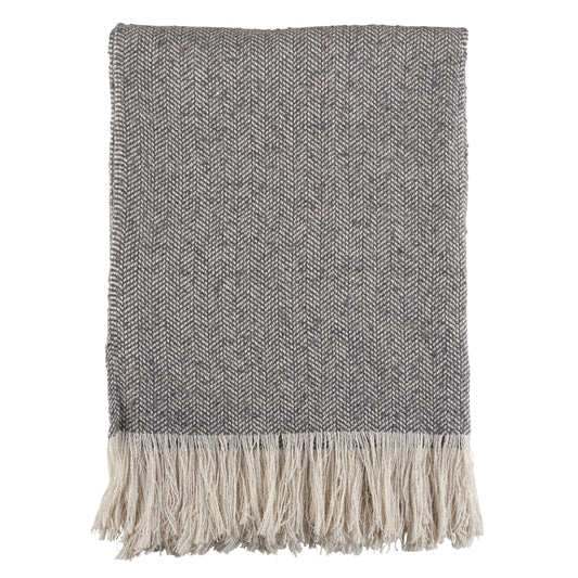 Occasion Gallery Grey Tasseled Decorative Cozy Throw Blanket,  50" X 60" 100% Polyester (1 piece)