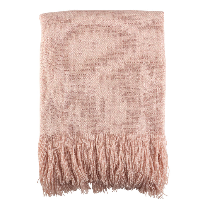 Occasion Gallery Pink Classic Decorative Cozy Throw Blanket,  50" X 60" 100% Acrylic (1 piece)