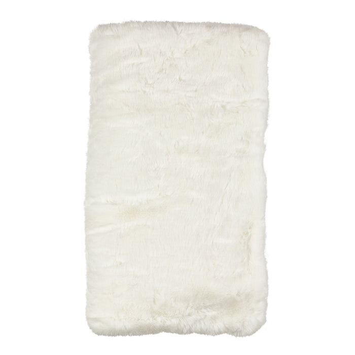 Occasion Gallery White Faux Fur Decorative Cozy Throw Blanket,  50" X 60" 100% Acrylic (1 piece)