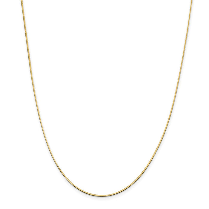 Million Charms 14k Yellow Gold, Necklace Chain, 1.40mm Octagonal Snake Chain, Chain Length: 20 inches