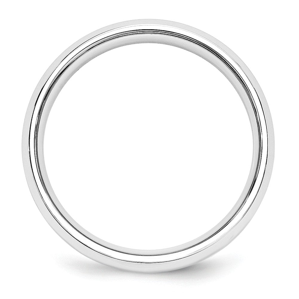 Platinum 5mm Polished Beveled Edge Size 12 Wedding Band