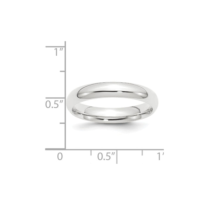 Platinum 4mm Comfort-Fit Wedding Band, Size: 4