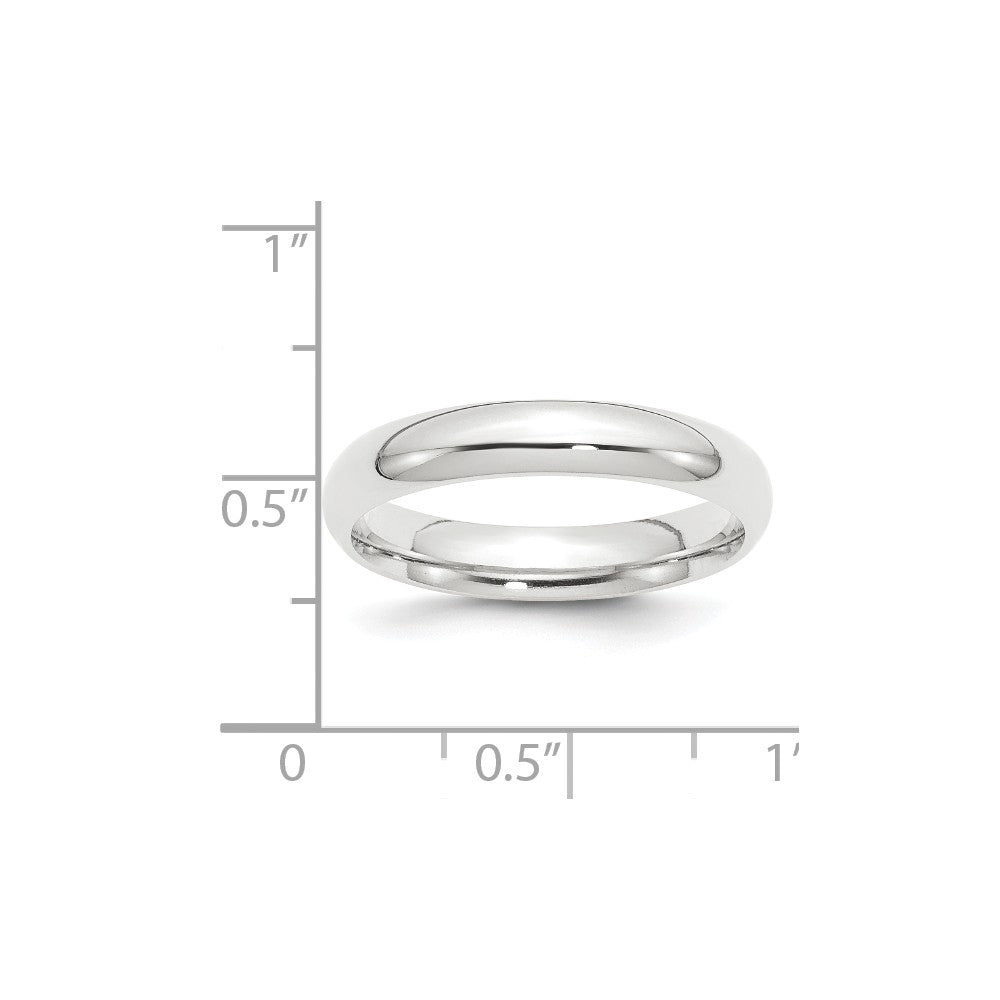 Platinum 4mm Comfort-Fit Wedding Band, Size: 9.5