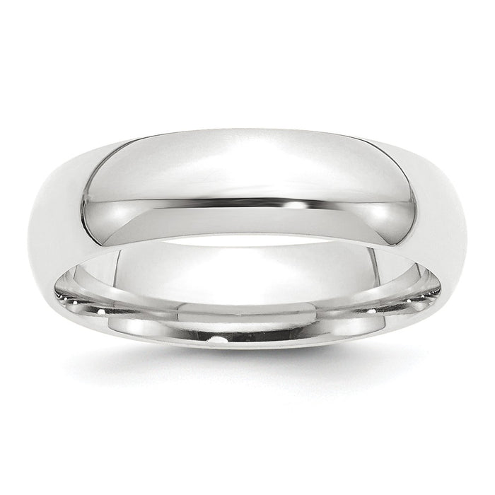 Platinum 6mm Comfort-Fit Wedding Band, Size: 11