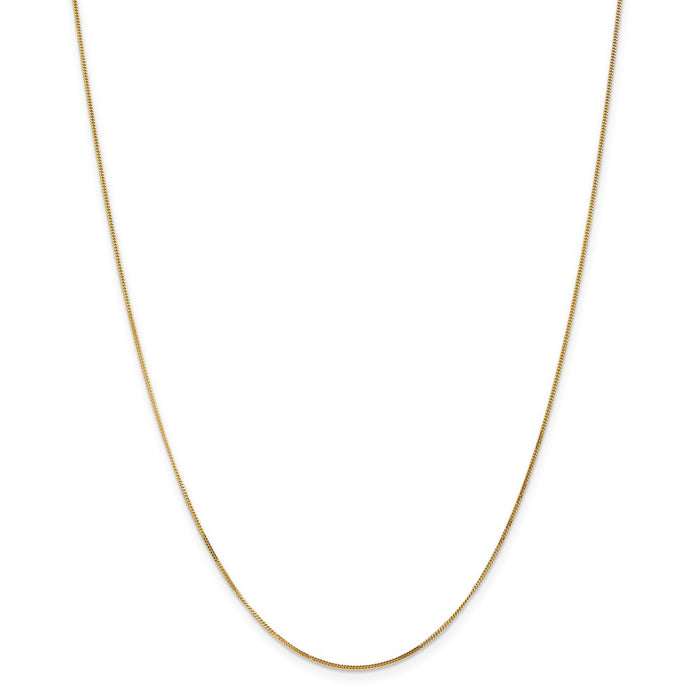 Million Charms 14k Yellow Gold, Necklace Chain, .9mm Curb Pendant Chain, Chain Length: 16 inches