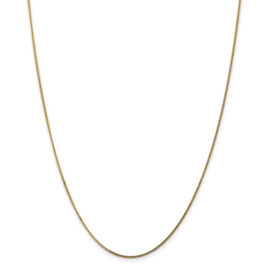 Million Charms 14k Yellow Gold, Necklace Chain, 1.3mm Curb Pendant Chain, Chain Length: 16 inches
