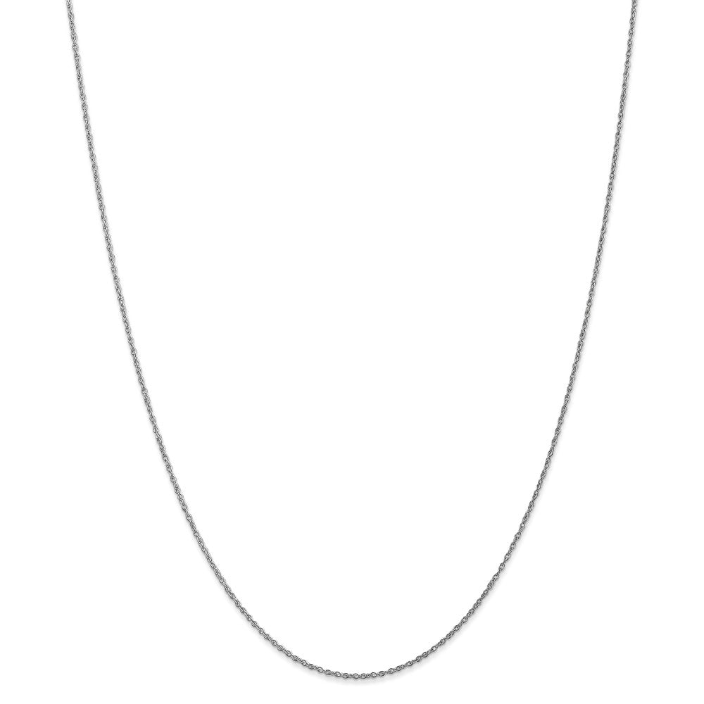 Million Charms 14k White Gold, Necklace Chain, .8mm Polished Light Baby Rope Chain, Chain Length: 14 inches