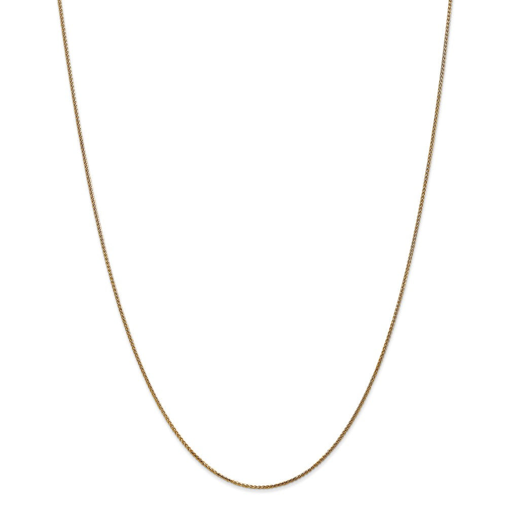 Million Charms 14k Yellow Gold, Necklace Chain, 1mm Solid Diamond-Cut Spiga Chain, Chain Length: 18 inches